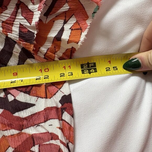 Maeve Anthropologie Short Sleeve Ruffle Yoke Blouse Shirt Top Womens Size Large - Picture 5 of 11